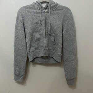 Gray cropped Brandy Melville sweatshirt